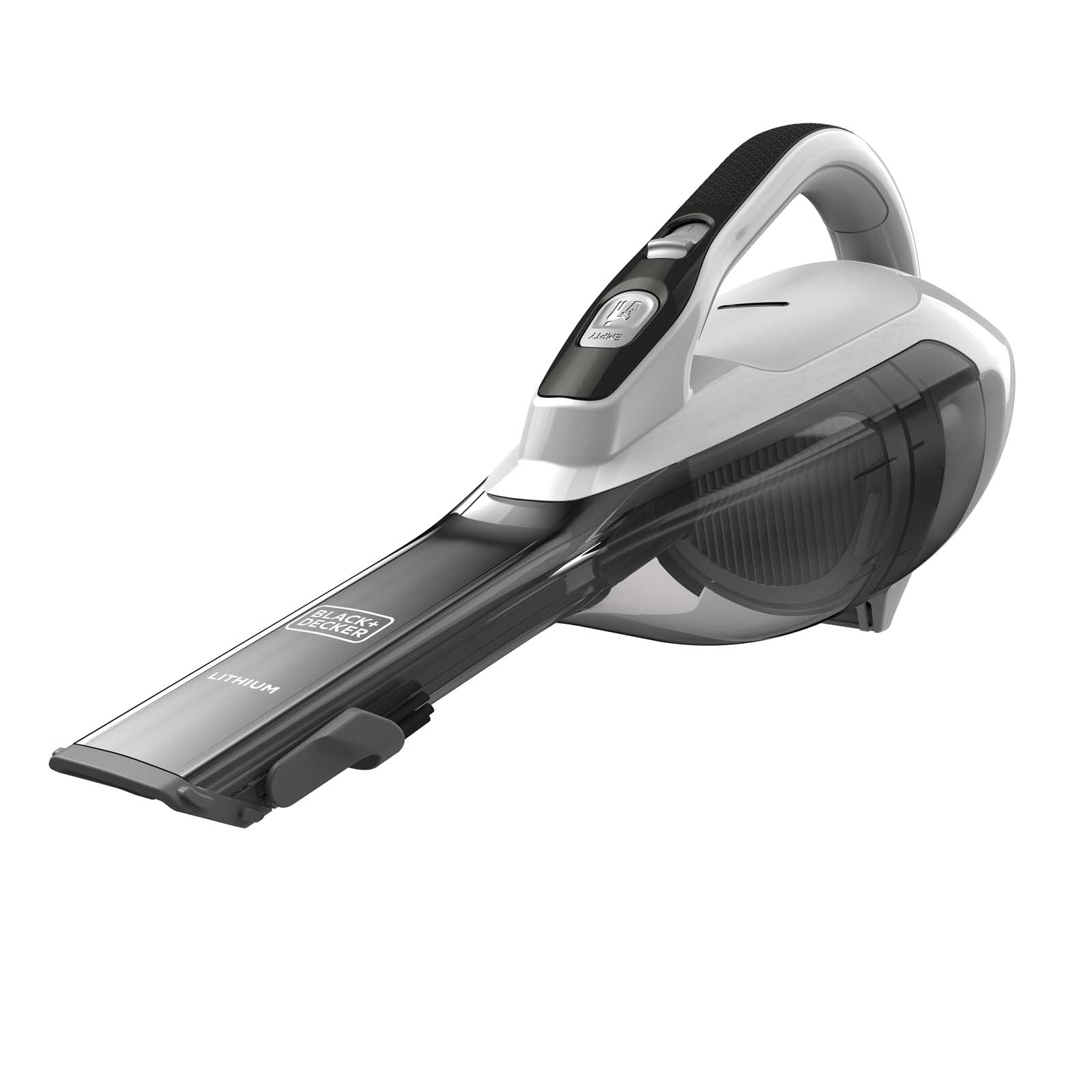 ▷ Black & Decker BXRV500E aspiradora robotizada Sin bolsa Negro, Acero  inoxidable, Blanco