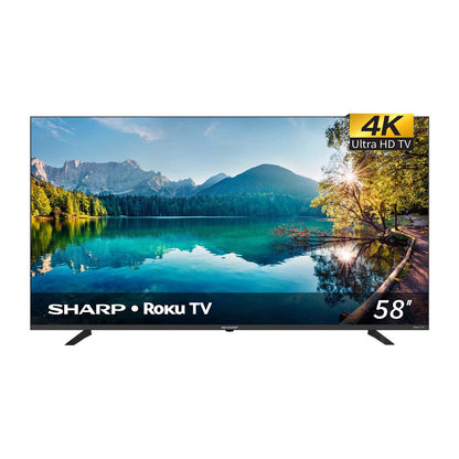 Televisión Pantalla 58 Pulgadas Sharp Aquos Frameless Roku TV 4K UHD 4TC58EL8UR