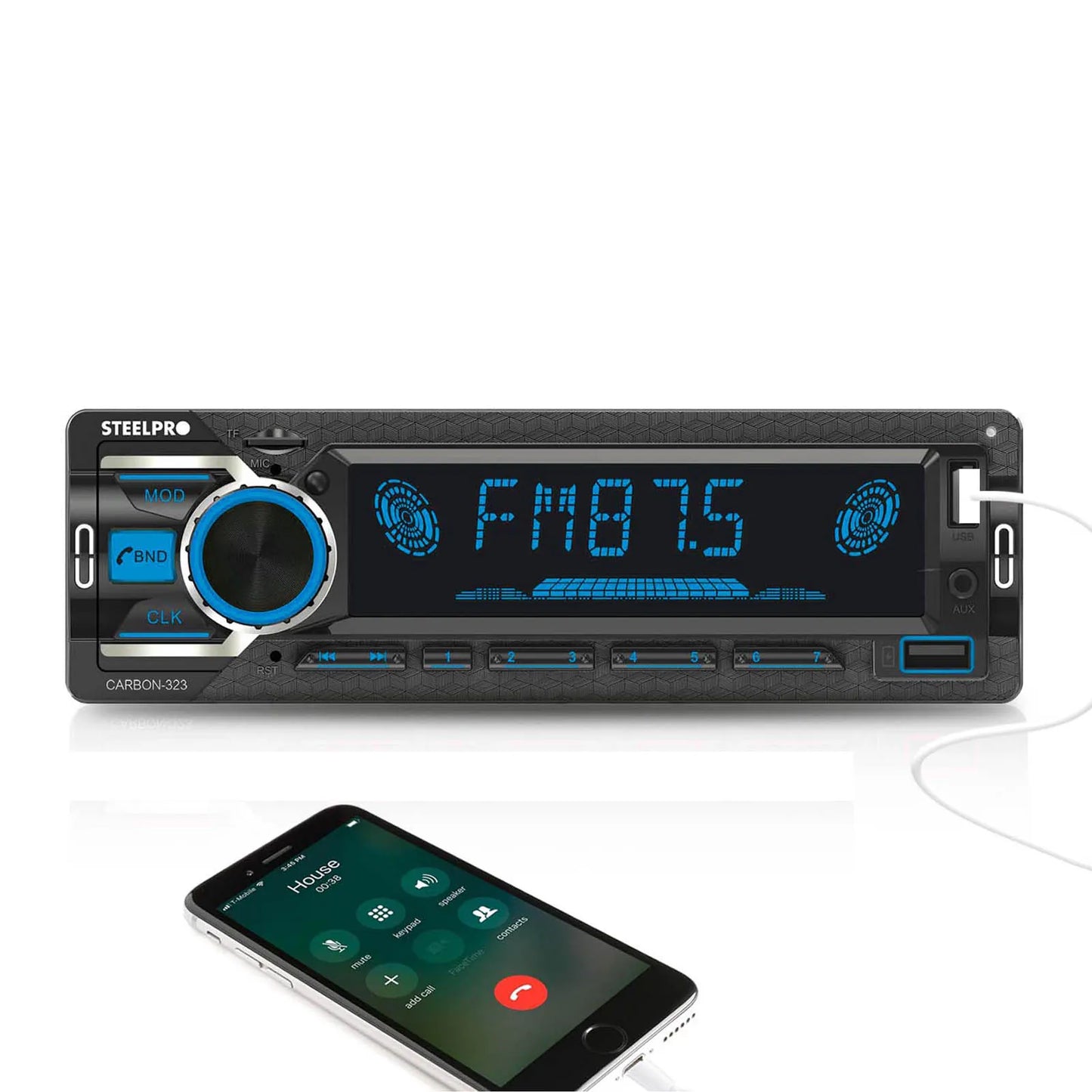 Autoestereo con USB Steelpro CARBON-323