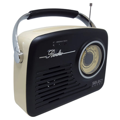 Bocina Bluetooth Select Sound Radio Vintage BT-1010NEGRO