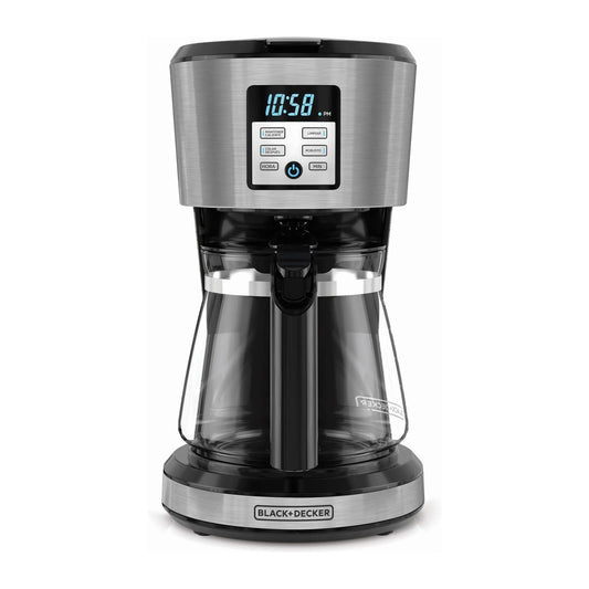 Cafetera Programable Black+Decker 12 Tazas CM1331S-LA