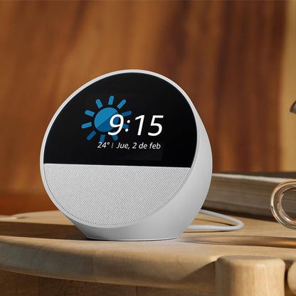 Bocina Inteligente Alexa Echo Spot Modelo 2024 Blanco