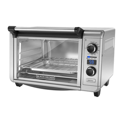 Horno Tostador Black+Decker de 6 rebanadas TOD3300SSD