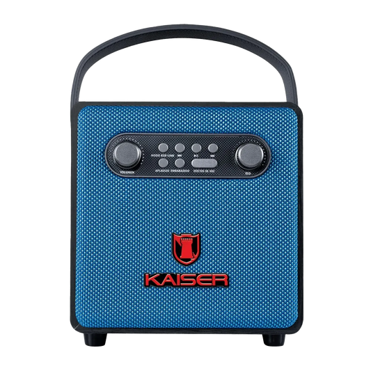 Mini Karaoke Kaiser 4 Pulgadas con Micrófono Azul KAS-1517