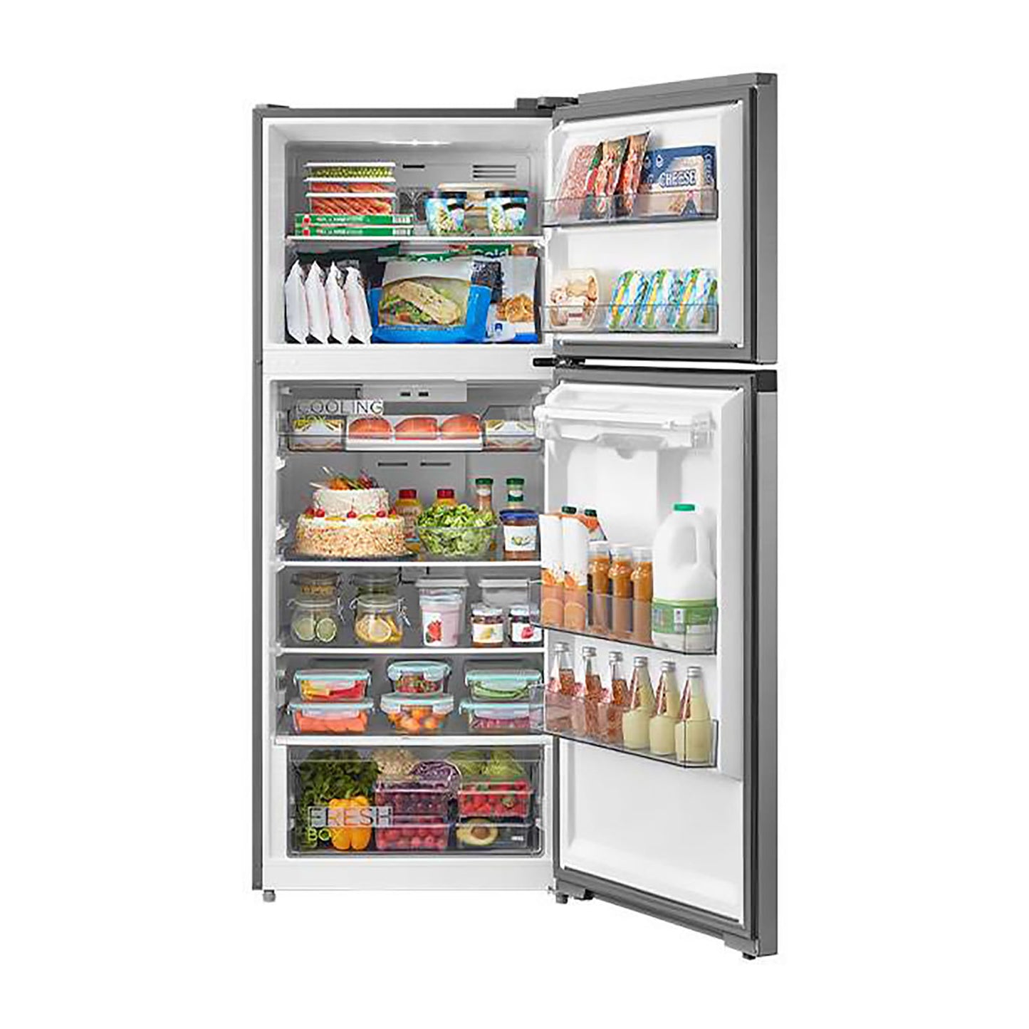 Refrigerador Midea 15 Pies Cúbicos Top Mount Gris MDRT580MTM46W