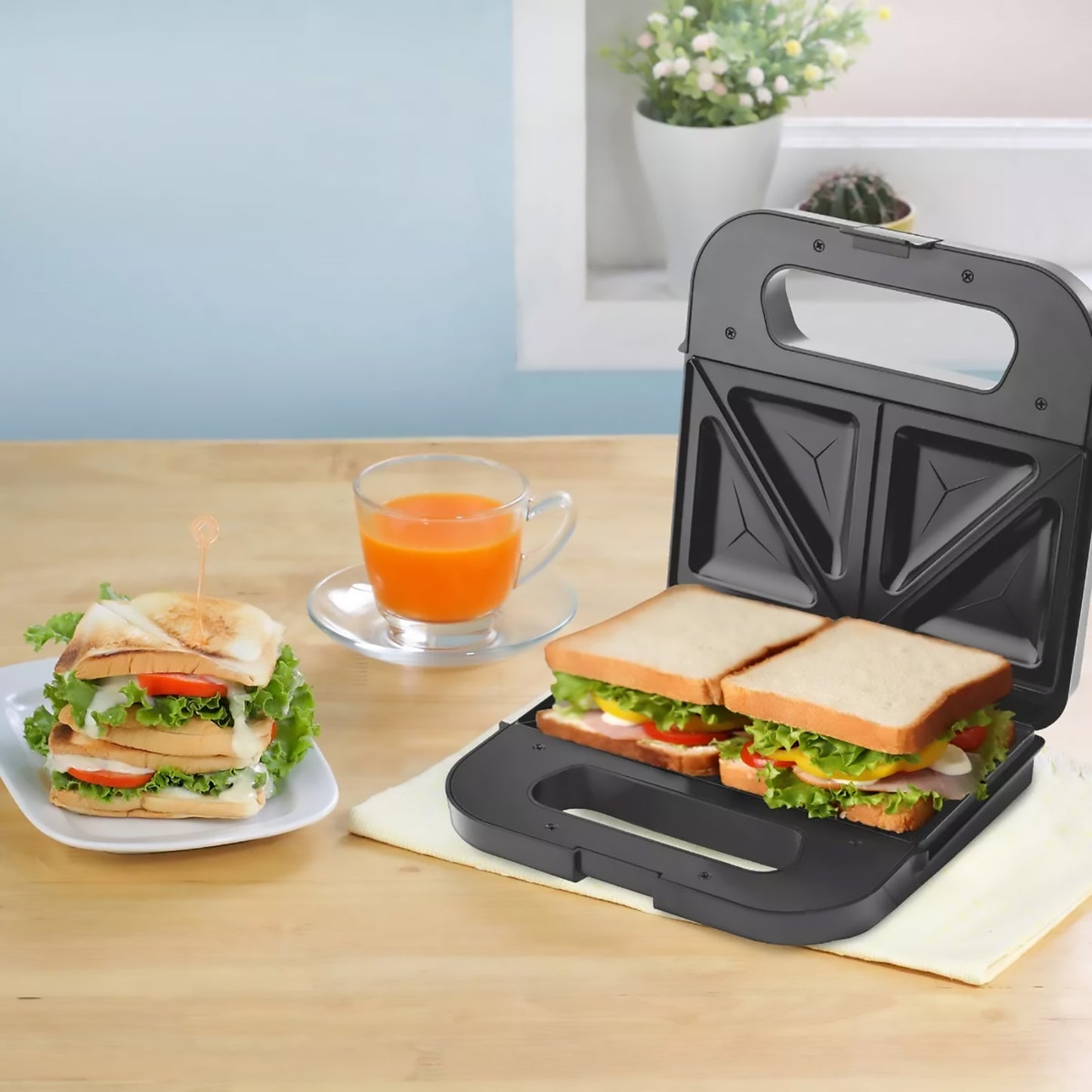 Sandwichera Premium MasterChef Heat+ Gris MK-SM-2FS