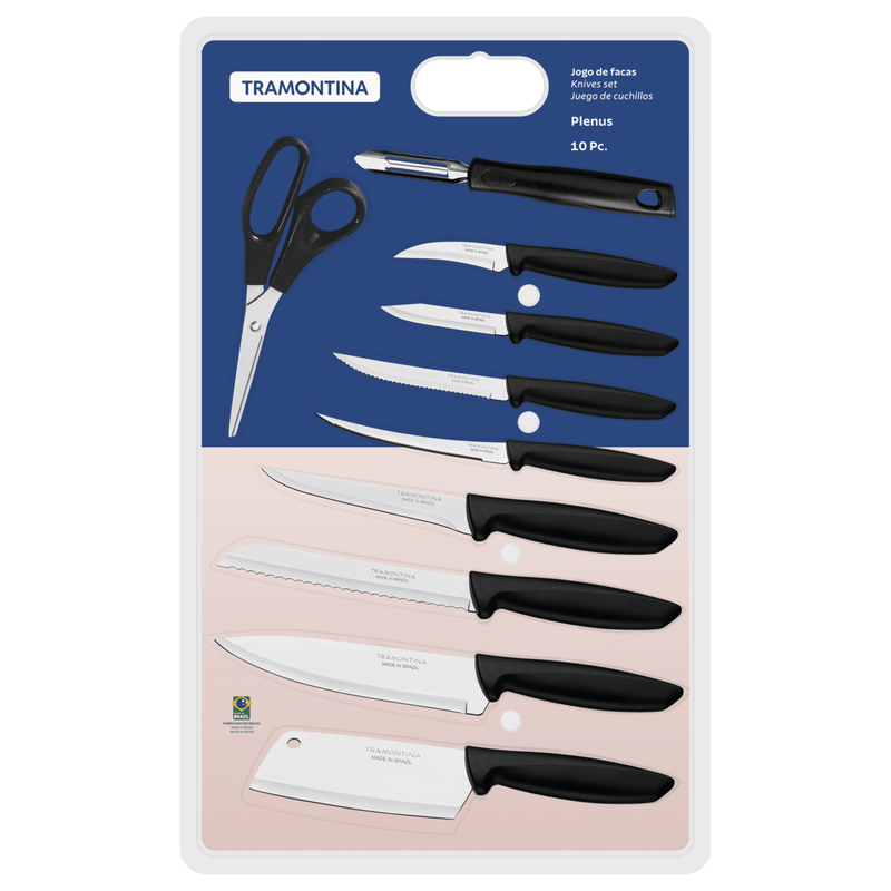 Set Cuchillos 7 Pcs Juegos Cuchillos Cuchillo Asado Cocina Color Negro