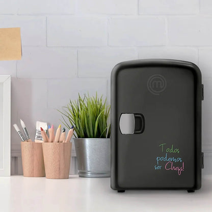 Mini Refrigerador Masterchef 4 Litros Negro Draw-Erase MK-F-4DE