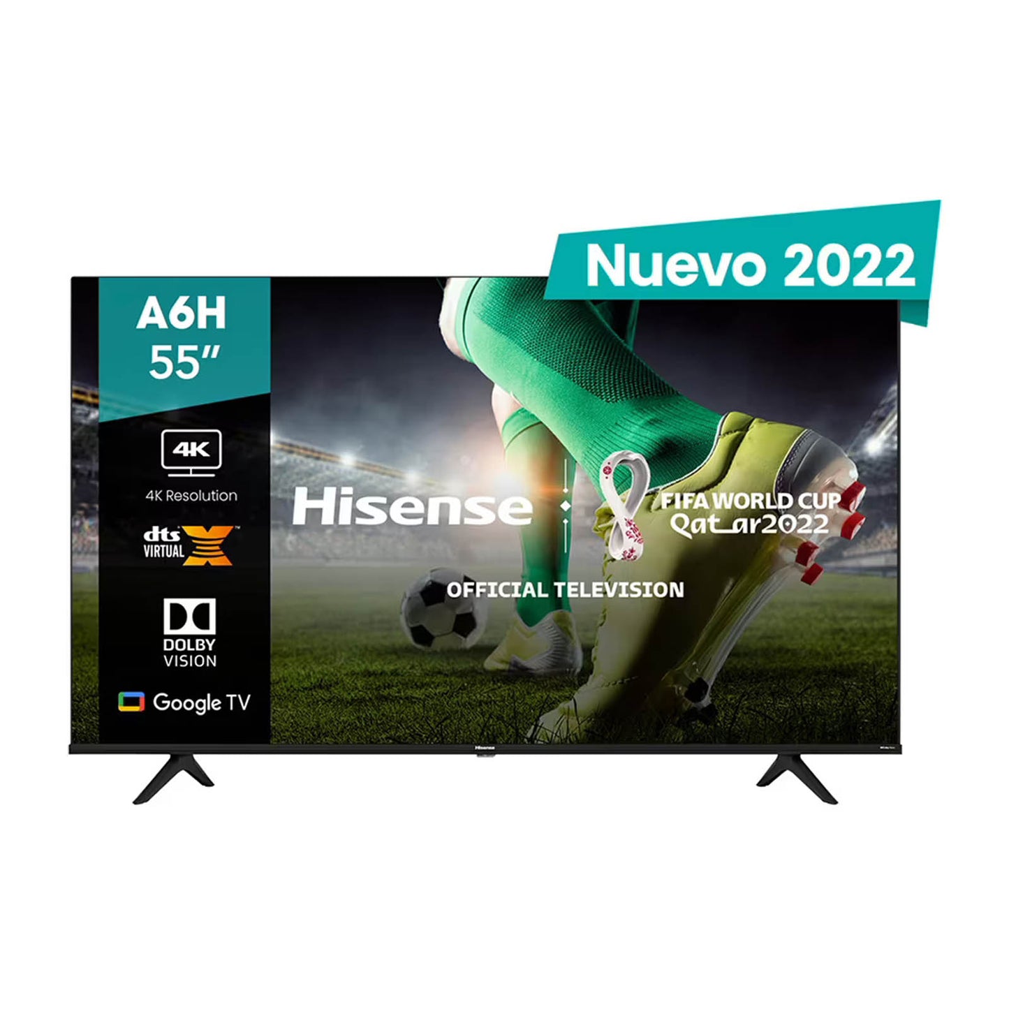 Televisión Pantalla 55 Pulgadas Hisense Android TV 4K UHD 55A6H